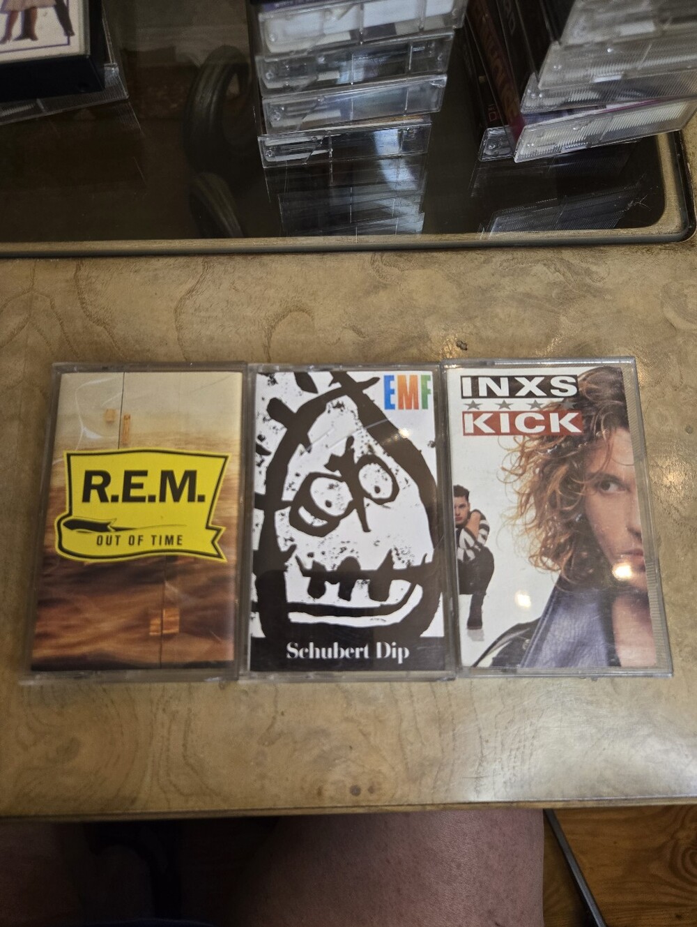 R.E.M. Out of Time Cassette + EMF & INXS Mix - Trio Music Cassette Lot